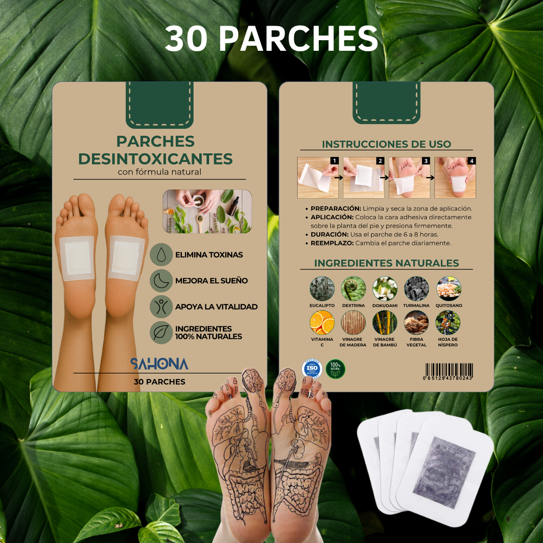 PARCHES DESINTOXICANTES CON FÓRMULA NATURAL