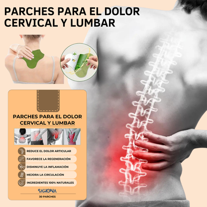 PARCHES PARA EL DOLOR CERVICAL Y LUMBAR SAHONA CON FÓRMULA NATURAL